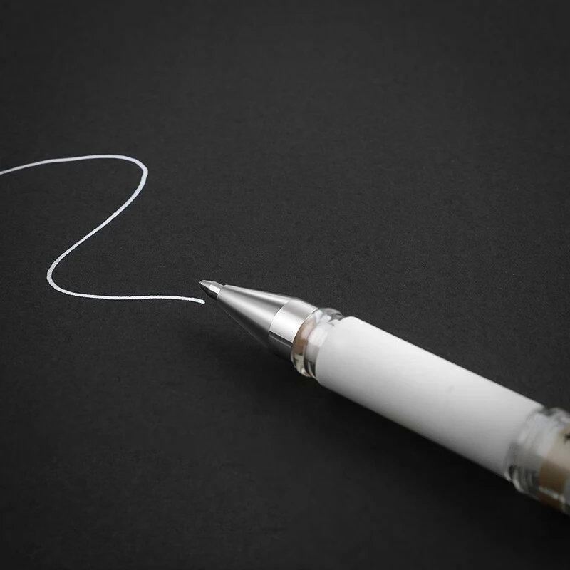 Uni Ball Signo UM 153 جل القلم 1.0 مللي متر الحبر المعدني الذهب الأبيض الفضة فسفورية للفن الزفاف التوقيعات الصباغ مقاوم للماء