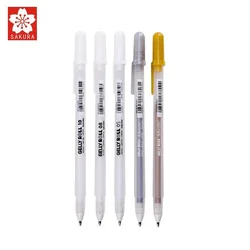 Sakura Gelly Roll-Juego de rotuladores de tinta de Gel, suministros de arte para dibujo, oro, blanco, plata, metálico, boceto, resaltador