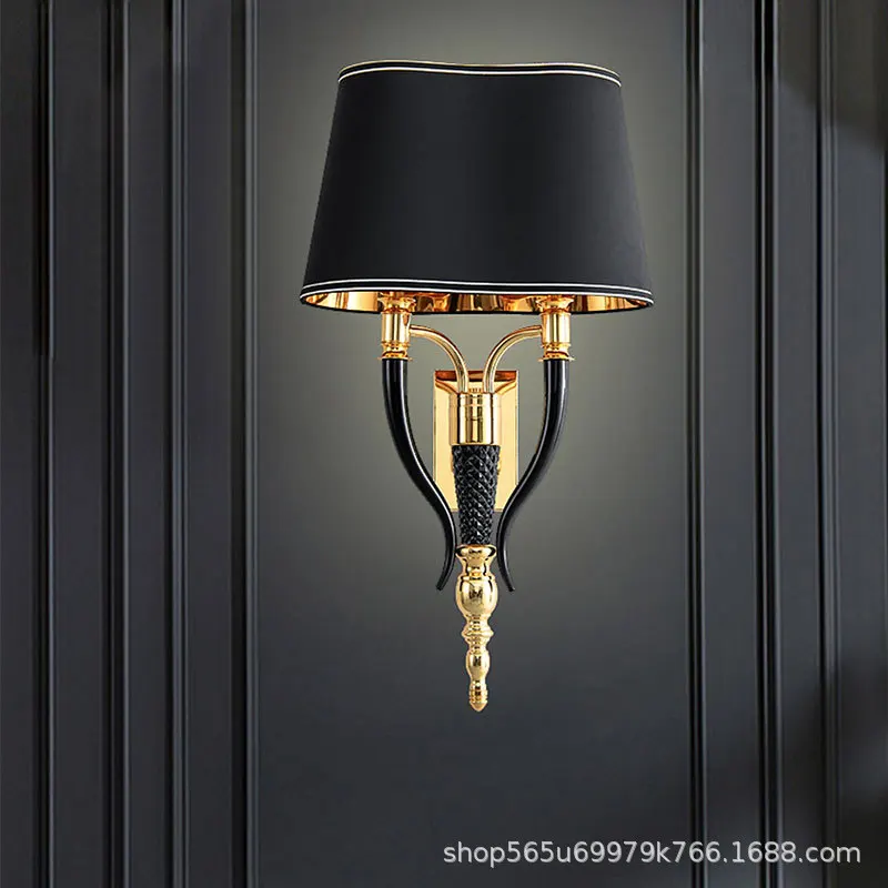 

Living room wall lamp hall bedroom bedside KTV hotel project light luxury American French simple aisle corridor decoration