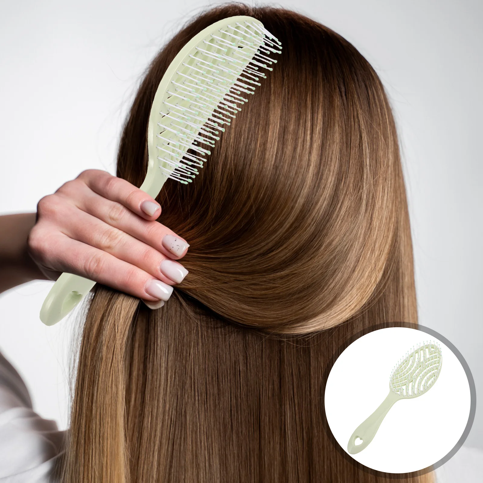 

Big Bend Comb Hairdressing Paddle Straight Brush Massage Plastic Styling Curly Smoothing Vented Travel Wet