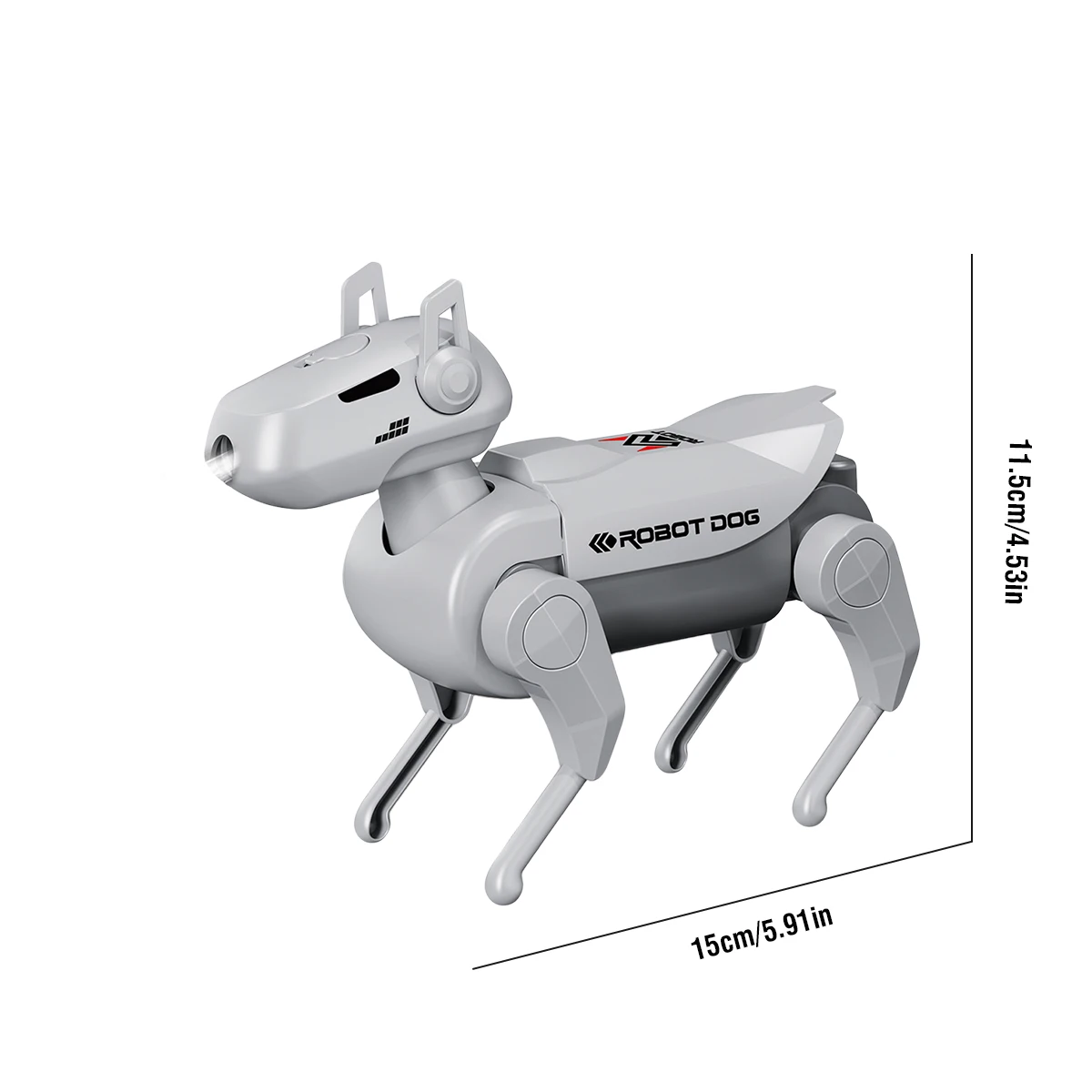 Kids Remote Control Robot Dog DIY Assembly Mechanical Dog Educational Toy with Spray Effect Birthday and Holiday Gifts for Boys