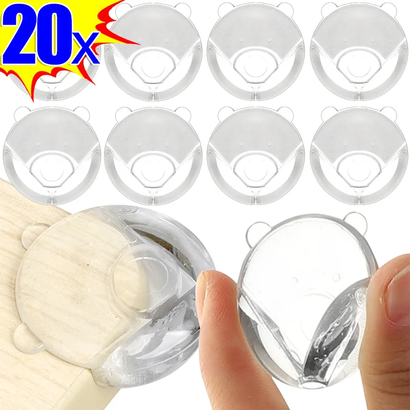 

20-1pcs Table Corner Protector PVC Transparent Anti Collision Edge Guard Furniture Corner CoversChildren Baby Safety Protections