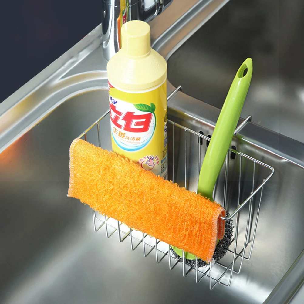 

Stainless Steel Drain Basket Rust-resistant Sink Storage Bathroom Gadget Shelf Organizer Hanging Organization