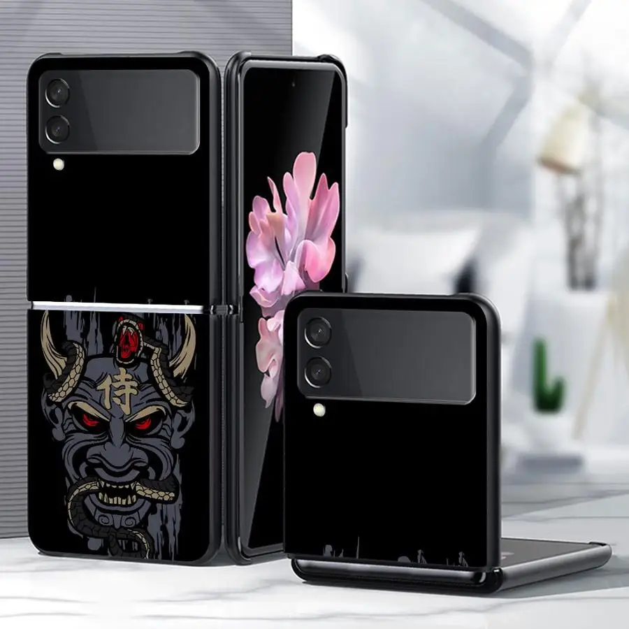 Samurai Mask Art Case for Samsung Galaxy Z Flip 8 Flip3 Z Flip 7 6 5 4 3 Flip7 FE Flip5 Flip4 Flip6 Phone Cover