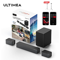 ULTIMEA 5.1 Virtual Surround Soundbar, 3D Surround Sound System with Wireless BassMAX Subwoofer and Rear Speakers, APP Control