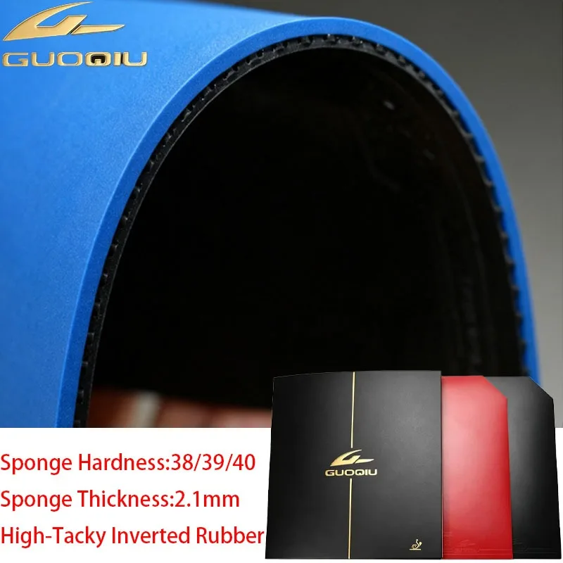 GUOQIU Provincial Table Tennis Rubber Sheet ITTF Approved High‑Tacky Inverted Rubber Loop‑Fast Attack Ping Pong Rubber Sheet