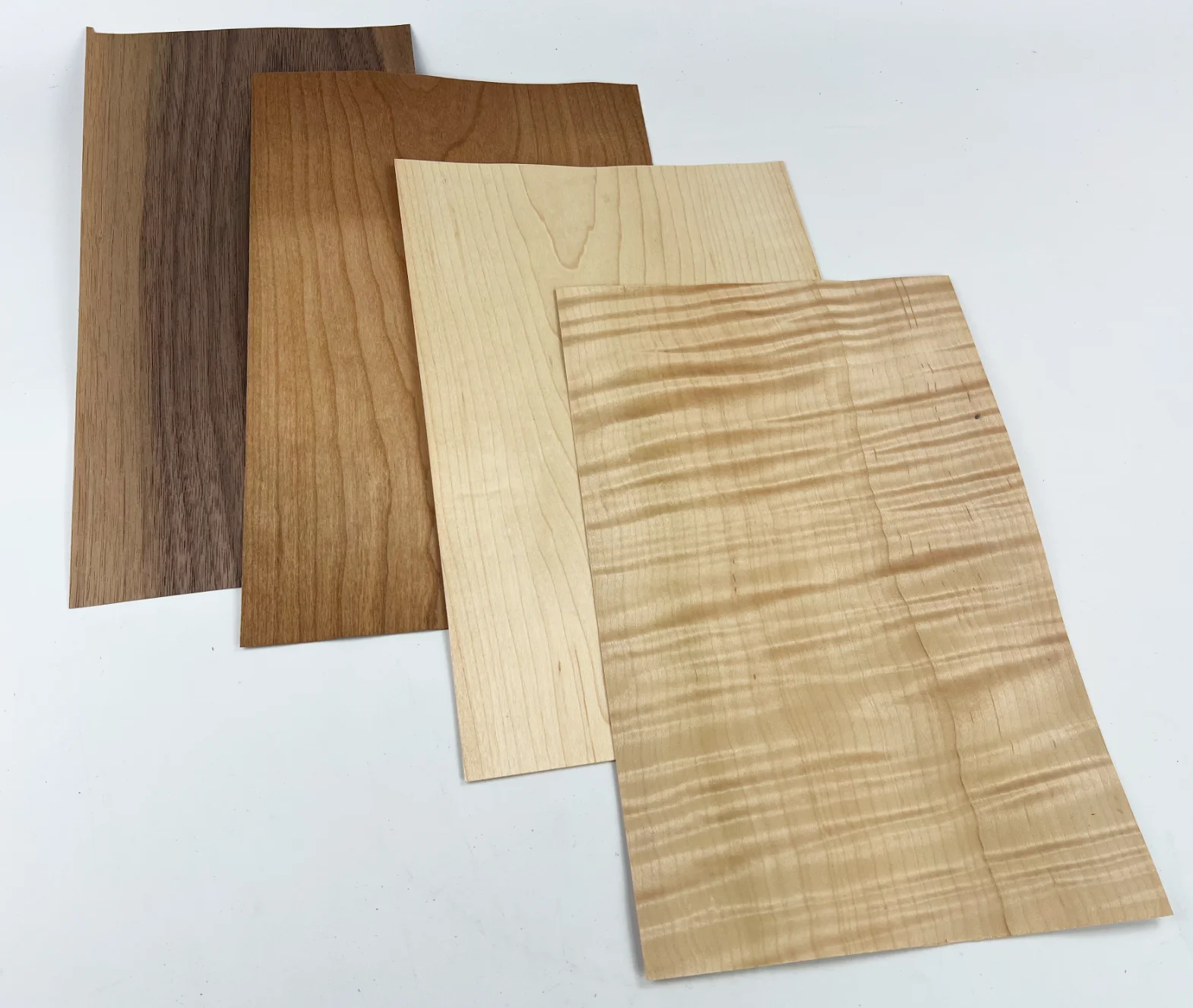 4pcs/set Natural Maple Burl Wood Veneer Guitar Decorative Marquetry Veneer Painting Material