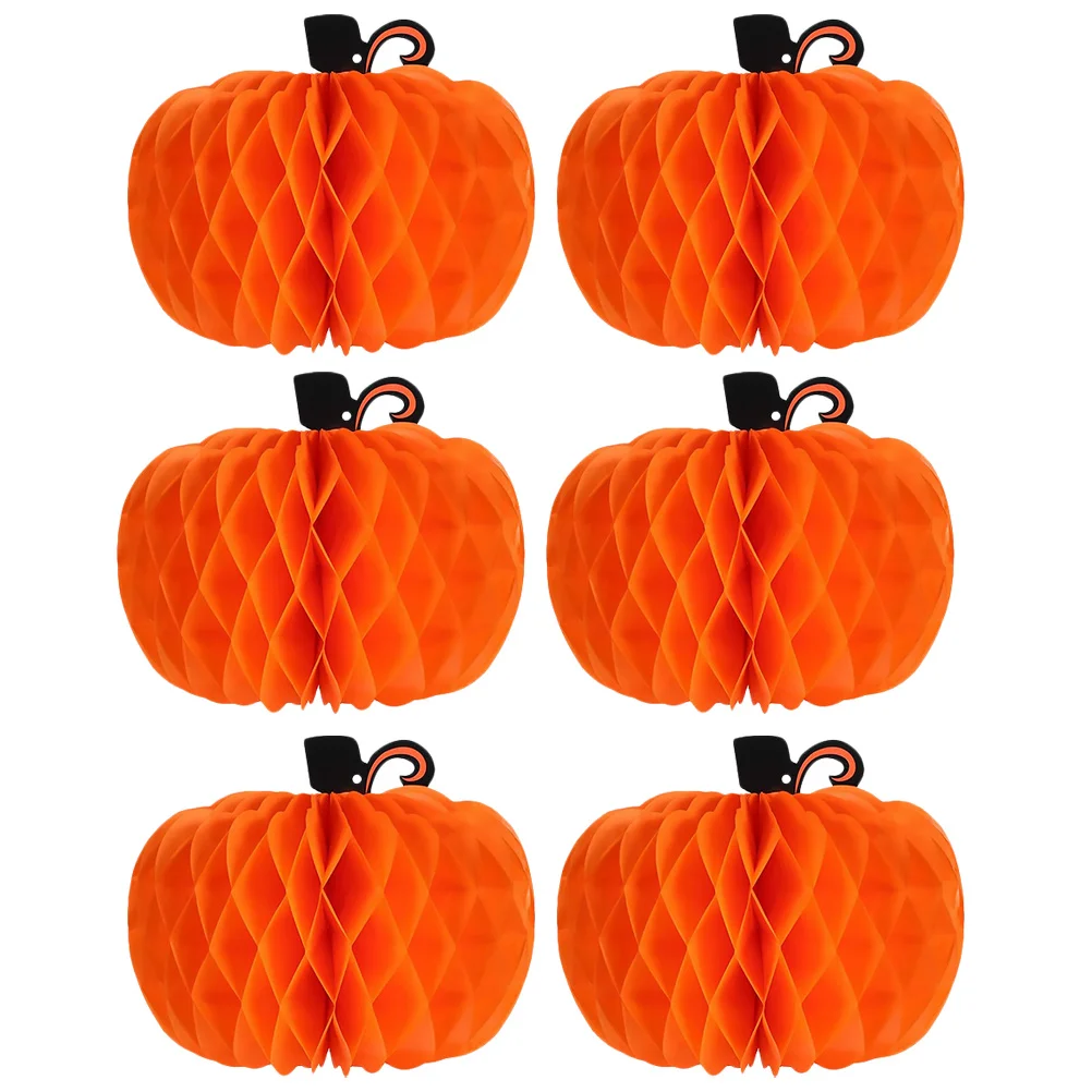 

6Pcs Honeycomb Paper Flower Ball Decoration Special Shape Eco Friendly Reusable Halloween Easter Easter Paper Flower Decoration