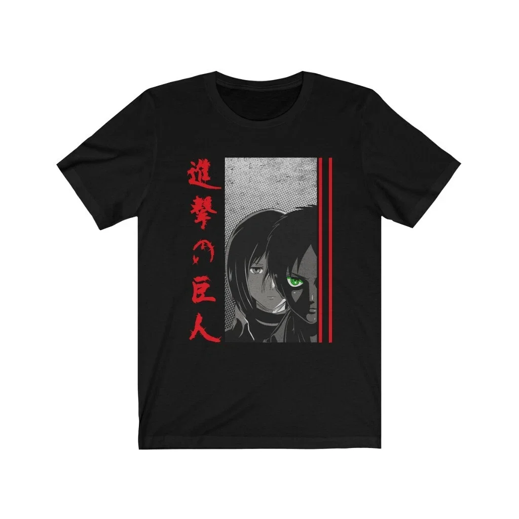 

Mikasa T-shirt Attack on Titan Shingeki No Kyojin Anime AOT Shirt Summer Cotton Men Women Tee Streetwear Oversized Unisex Tops