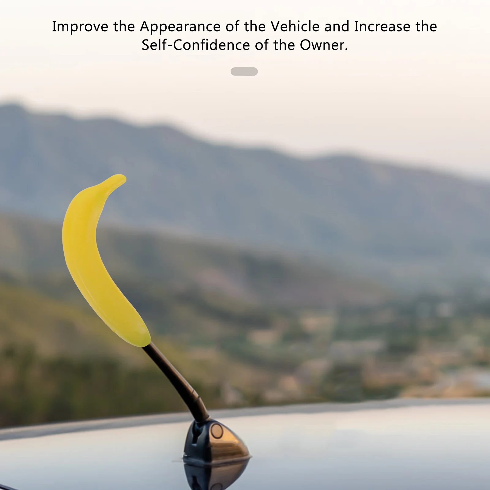 هوائي السيارة، تصميم فواكه كرتونية، متين لجميع الأحوال الجوية، ديكور السيارة، سقف السيارة الخارجي العالمي #2