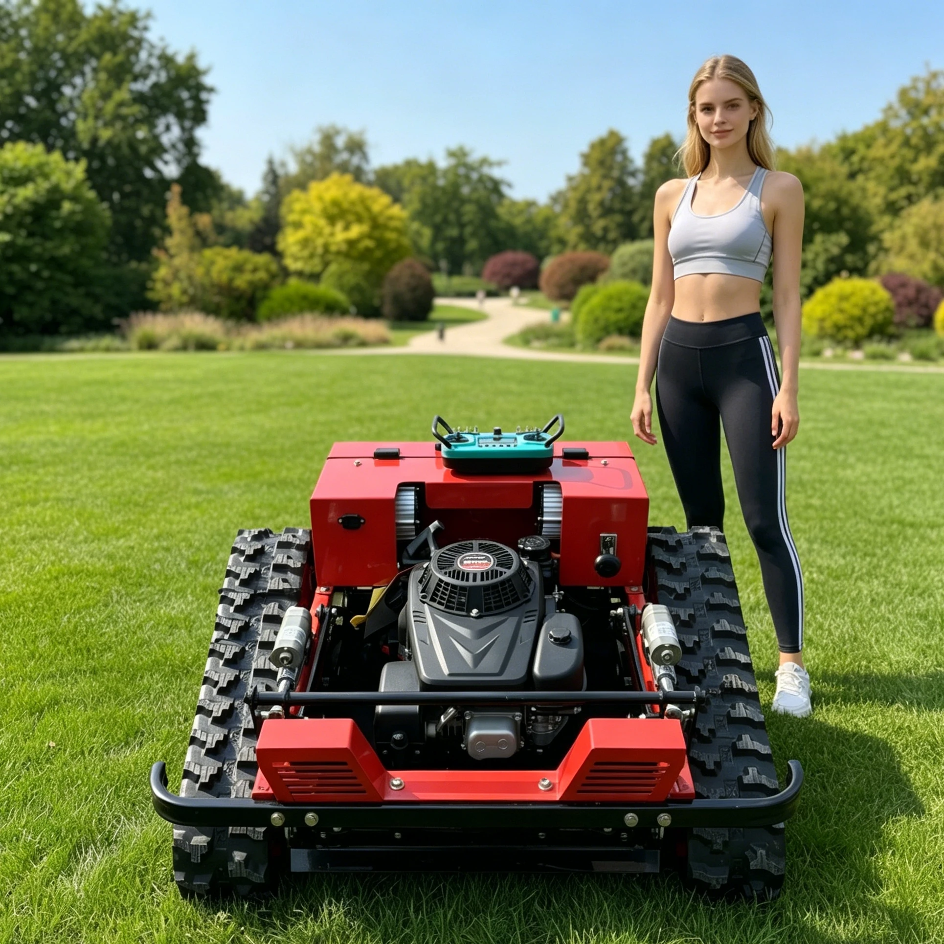 Wireless Lawn Mower Remote Controlled CE/EU5/EPA 1500 ㎡/h Support Customization Years of Production Experience Adjustable Lift