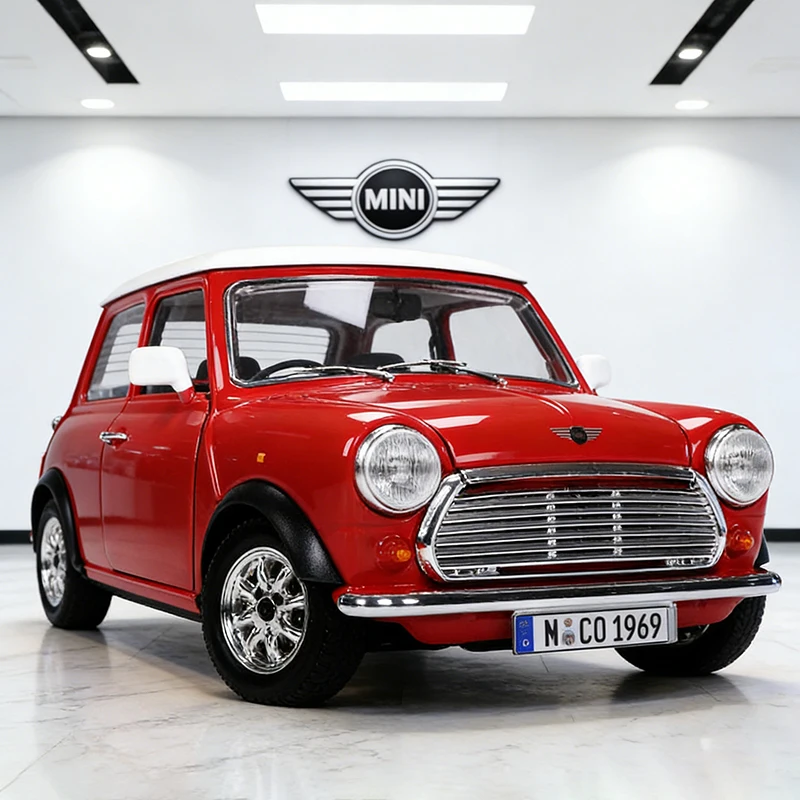 

Bburago 1:24 BMW MINI COOPER 1969 Alloy Car Diecasts & Toy Vehicles Car Model Miniature Scale Model Car For Children