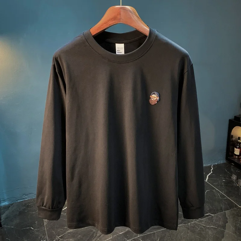 Autumn long sleeved-shirt men's 2025 new comfortable, elastic, loose and trendy casual top