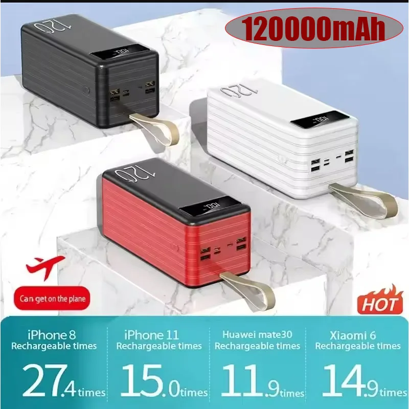 

20000 мАч большой емкости сверхбыстрая зарядка аккумулятор 120 Вт портативный зарядный блок питания для iPhone Huawei Xiaomi power bank