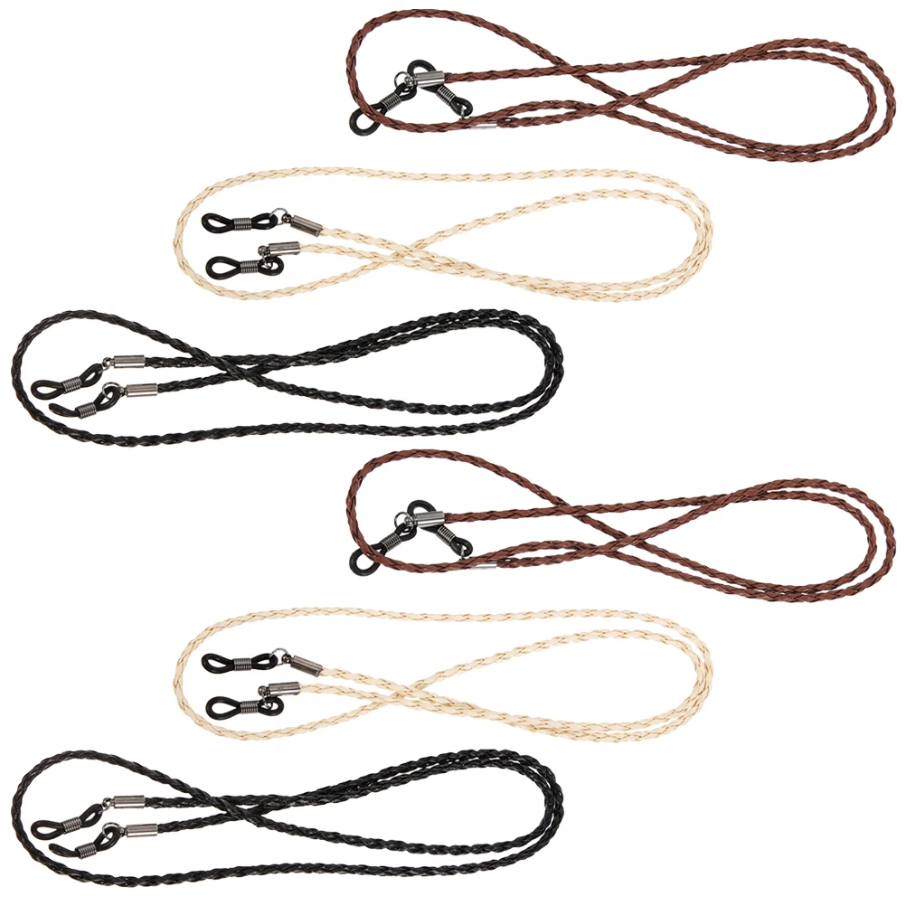 

6 Pcs Glasses Chain Holder Man Beaded Lanyard Eyeglass Straps for Sports