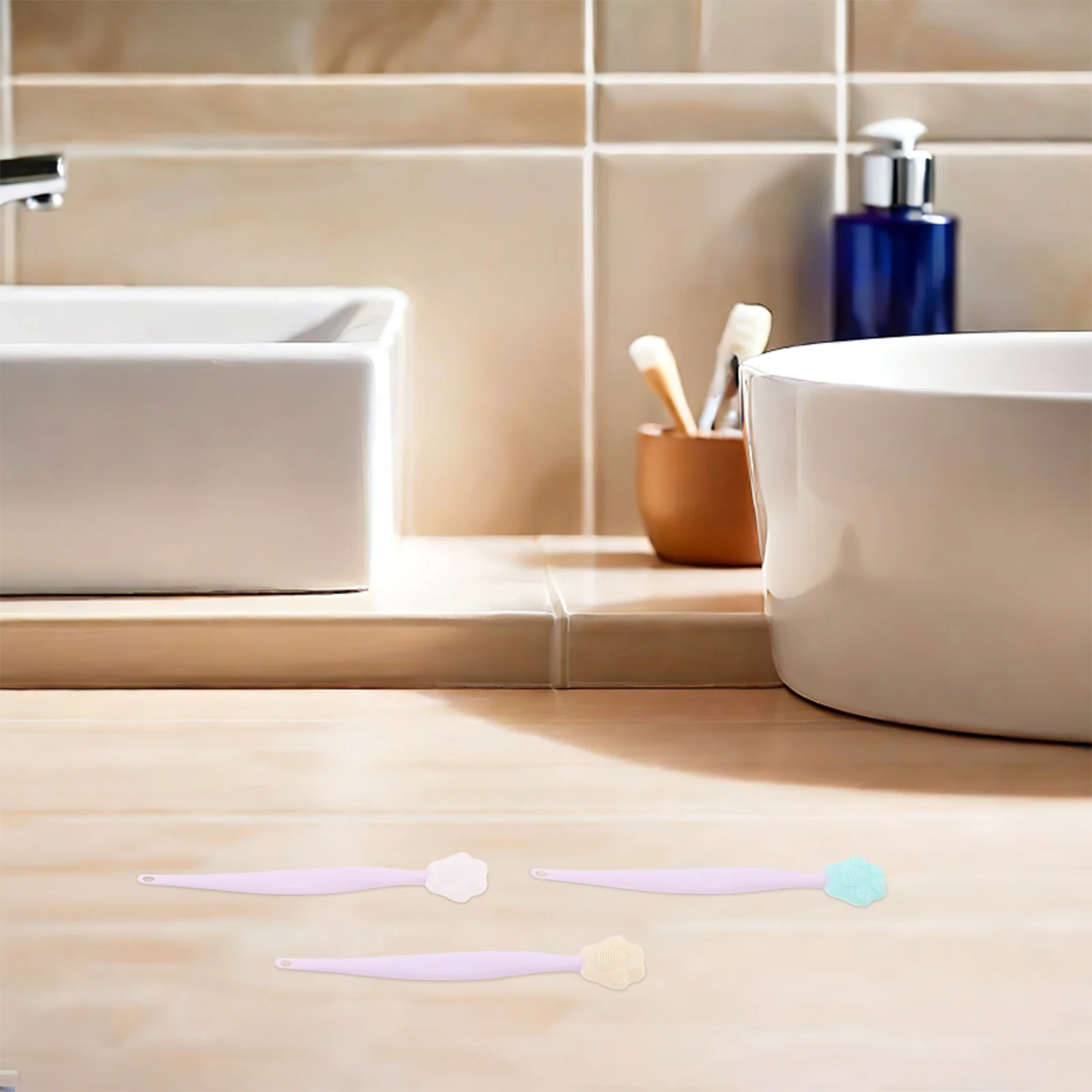 7 pezzi in silicone zampa di gatto scrubber viso per la pulizia profonda dei pori del naso doppia faccia delicata rimozione dei punti neri spazzola esfoliante viso