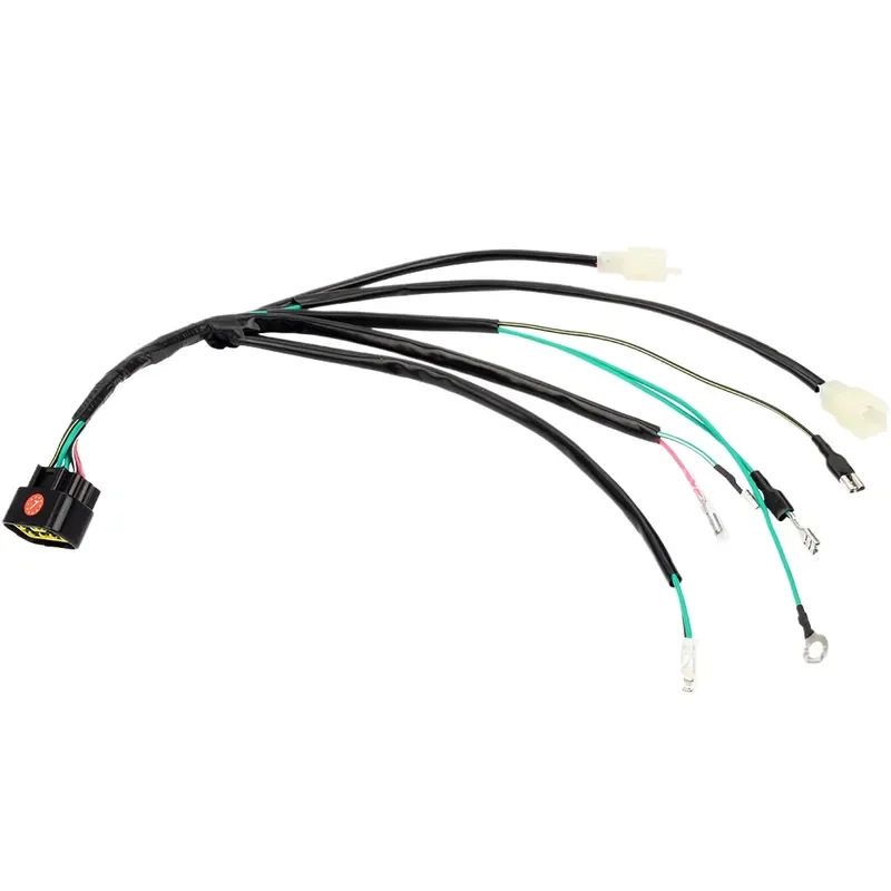 Universal Off Road Motorcycle Wiring Harness Full Car Foot Start Cable Bus Line Compatible with Lifan Yinxiang 125 140cc