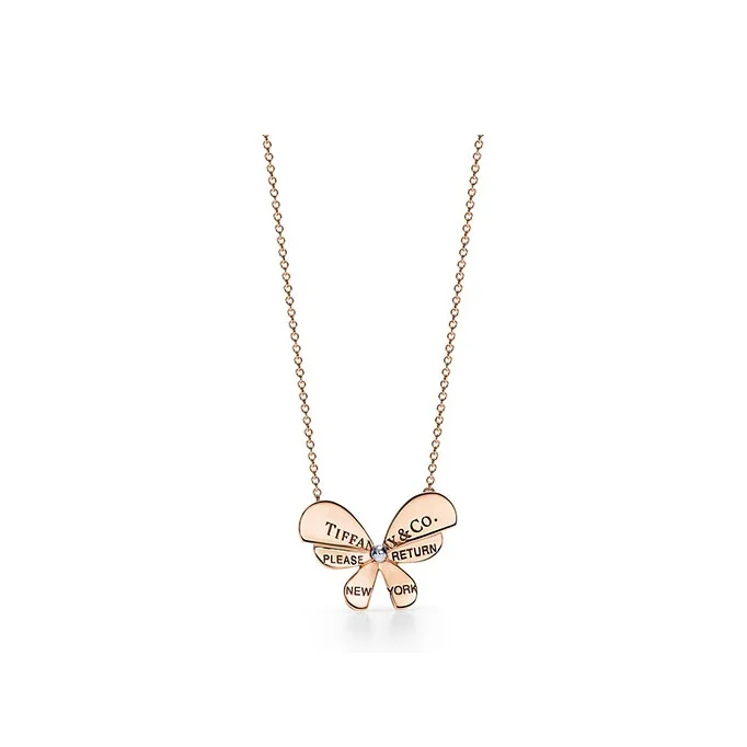 TIFFANY & CO. Return To Tiffany Collection 18K Rose Gold Necklaces Women's Rose Gold 63464708