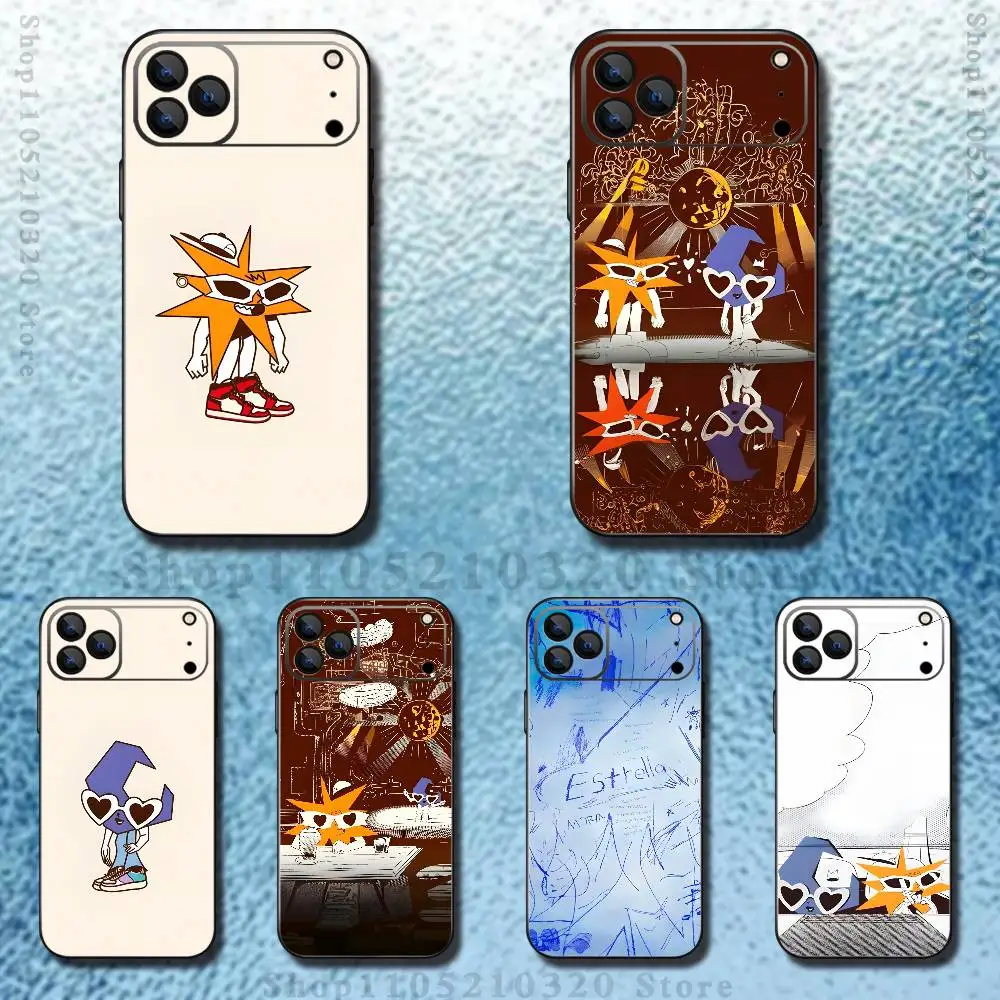 

M-Mora E-Estrella Phone Case For iPhone 17,16,15,14,13,12,11 ,Pro Max,XS,X,XR,SE,Mini,8,7,Soft Silicone Black Cover