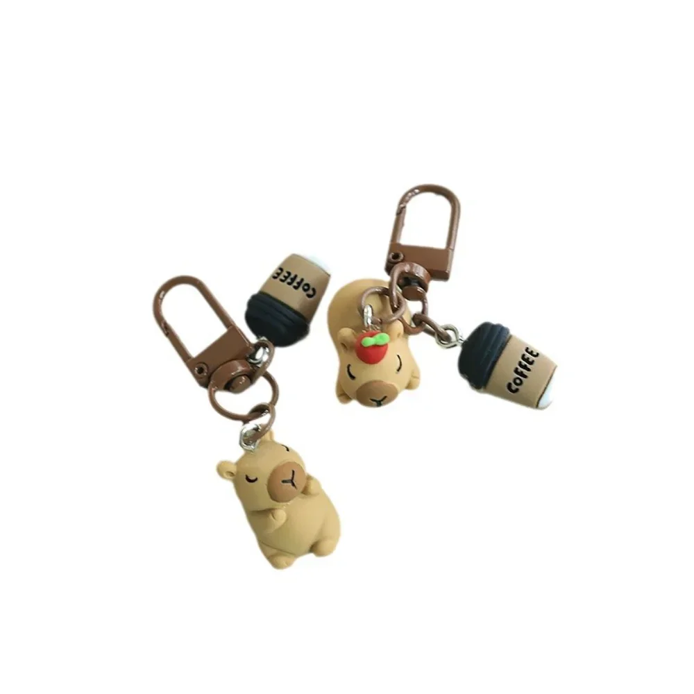 Porte-clés en résine Capybara, châle en résine, écharpe drôle, pendentif de sac, porte-clés animal mignon et drôle, mode, 1PC