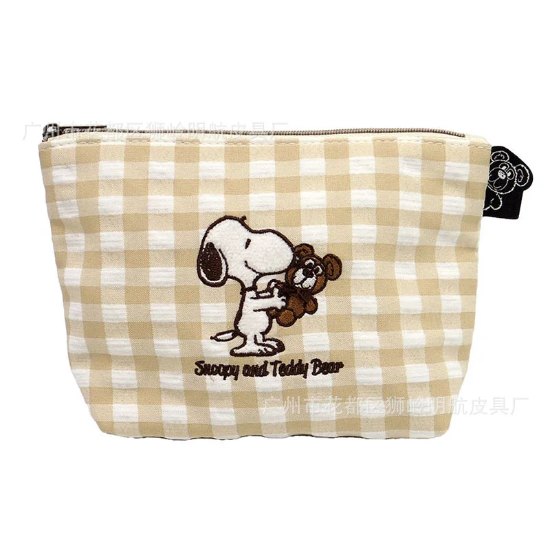 2023 New Snoopy Shopping Bag Cute Cartoon Female Foldable Bag Student Lunch Box Bag Small Cosmetic Organizer Storage Handbag