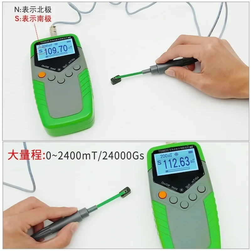 TD8620 Digital Gaussian Meter Permanent Magnet Surface Magnetic Field Tester