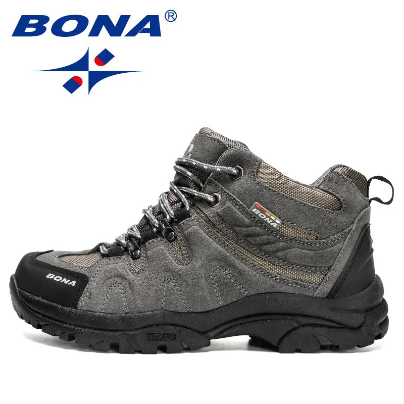 BONA-zapatos antideslizantes para hombre, calzado de senderismo transpirable, resistente al desgaste, de alta calidad, para correr y caminar al aire