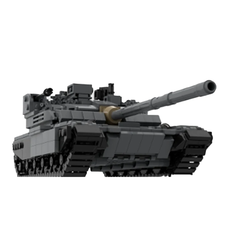 Military Vehicle Series T-72 M2 Mode Tank MOC Building Block DIY Model Puzzle Originality Education Collection Experts Brick Toy