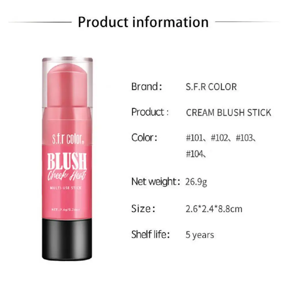 1/2/3 pezzi di lunga durata facile da applicare crema contorno di lunga durata Blush Stick fard viso opaco sofisticato fard Stick