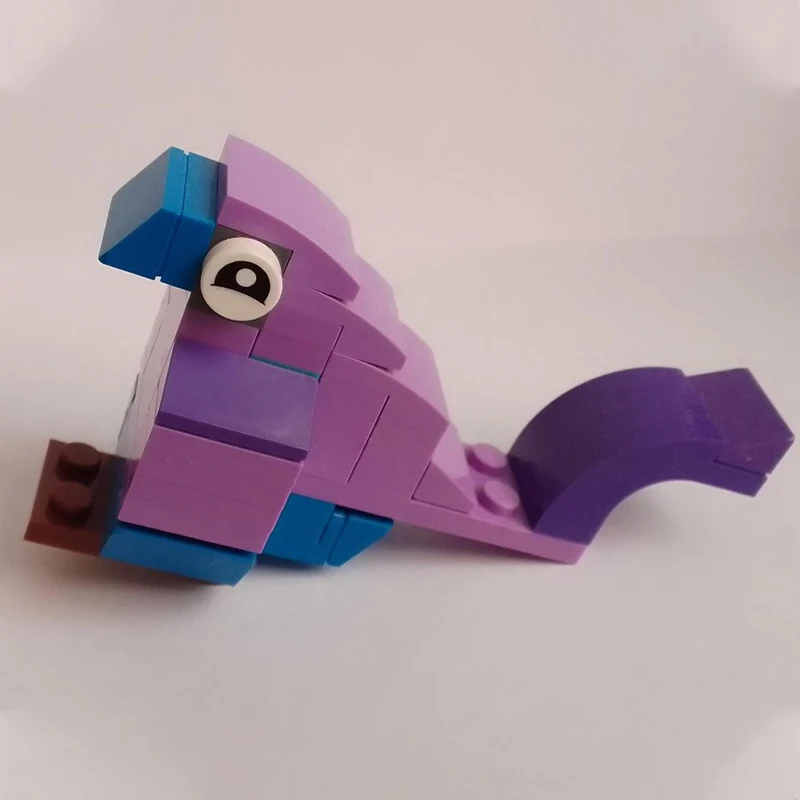 

42PCS MOC Lavender Bird Building Blocks DIY Model Creative Assembly Toy Display Collectible Construction Set for Kids Teens Gift