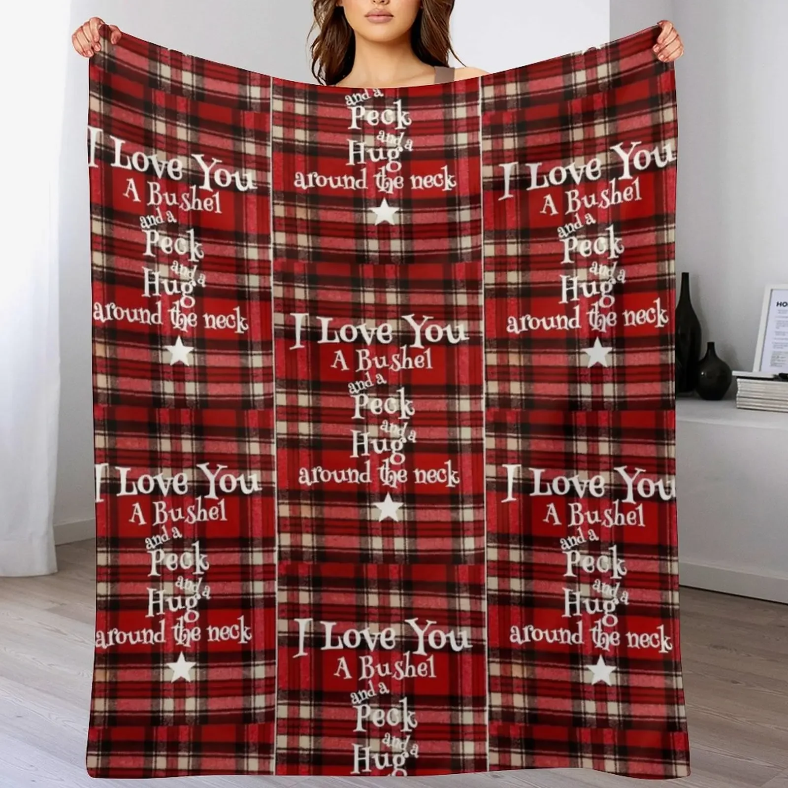 I love you a bushel and a peck Throw Blanket Foldable Soft Warm Blanket for Outdoor Use