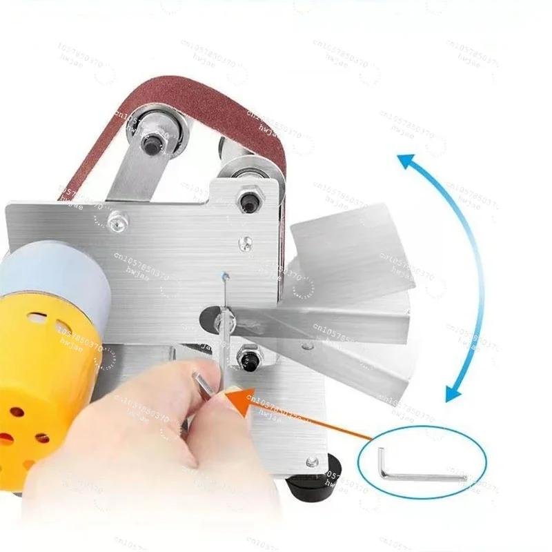 Belt Sander Electric Sanding Polishing Grinding Machine 7 Variable Speed for Polishing Wood Cutter Edges Sharpener Grinder Power