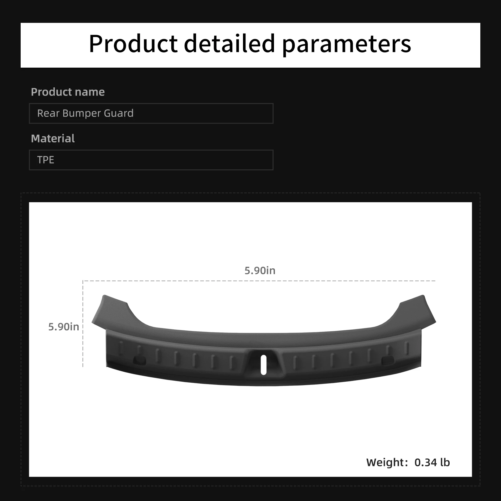 LUCKEASY for Tesla Model YL 6Seats 2025 2026 Trunk Door Sill Guard Strip Inner Rear Bumper Guard Plate Cover Trim Auto Parts