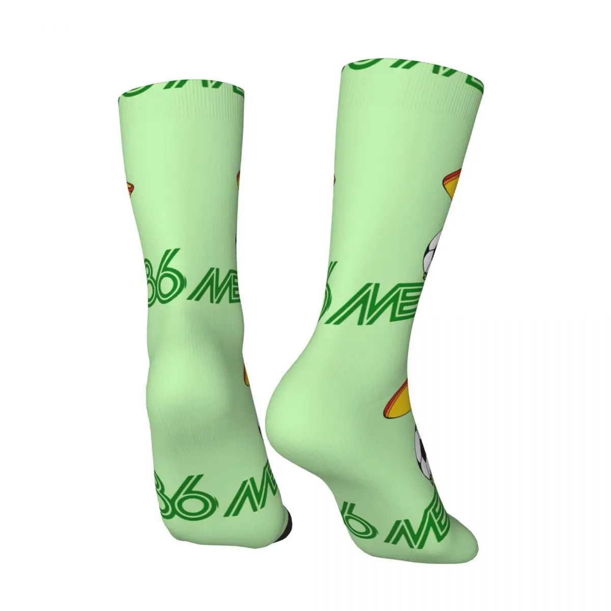 Happy Men's compression Socks Mexico 86 Pique Print Vintage Harajuku Maradona Great Best Player Hip Hop Seamless Crew Sock