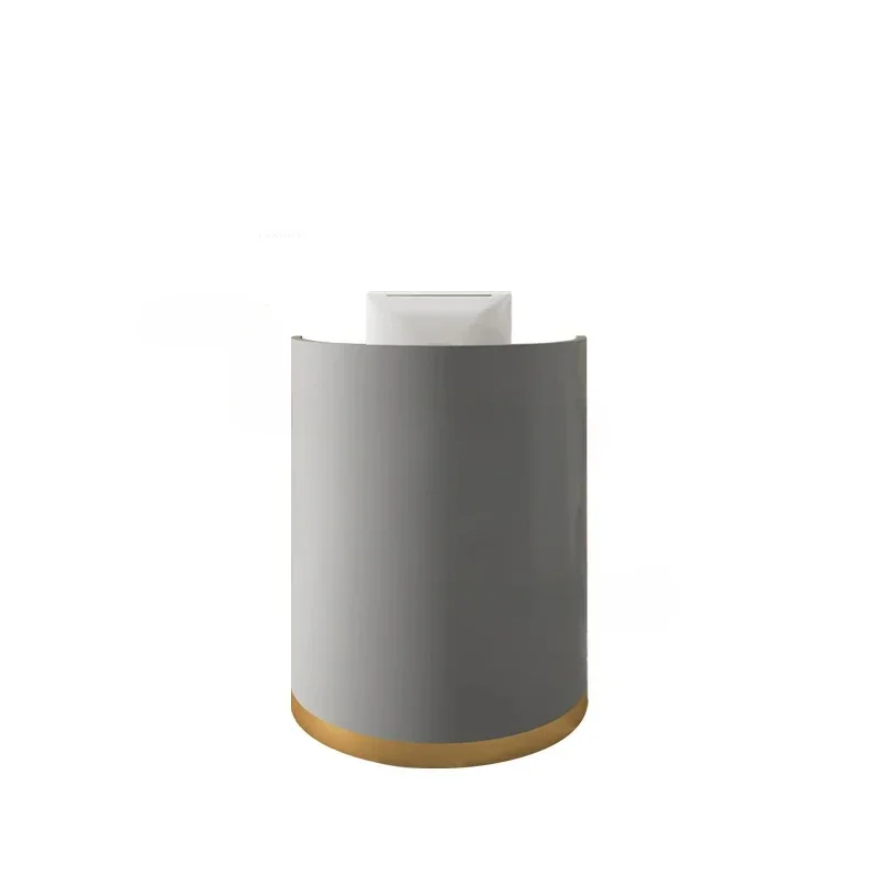 

Modern Luxury Counter Clothing Store Cashier Desk Small Arc-shaped Commercial Reception Desk Office Furniture Bar Table