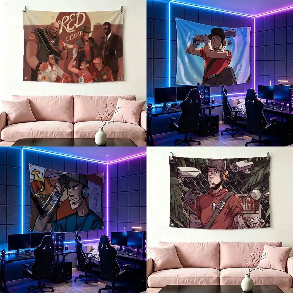 Scout Medic Team Fortress TF2 Flag Suitable For Party Club Outdoor Interior Wall Decoration Banner Fans Gift