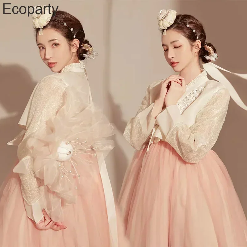 Ropa Hanbok para mujer, traje tradicional coreano, nuevo traje nacional de corte coreano mejorado modernizado, vestido de fiesta de boda