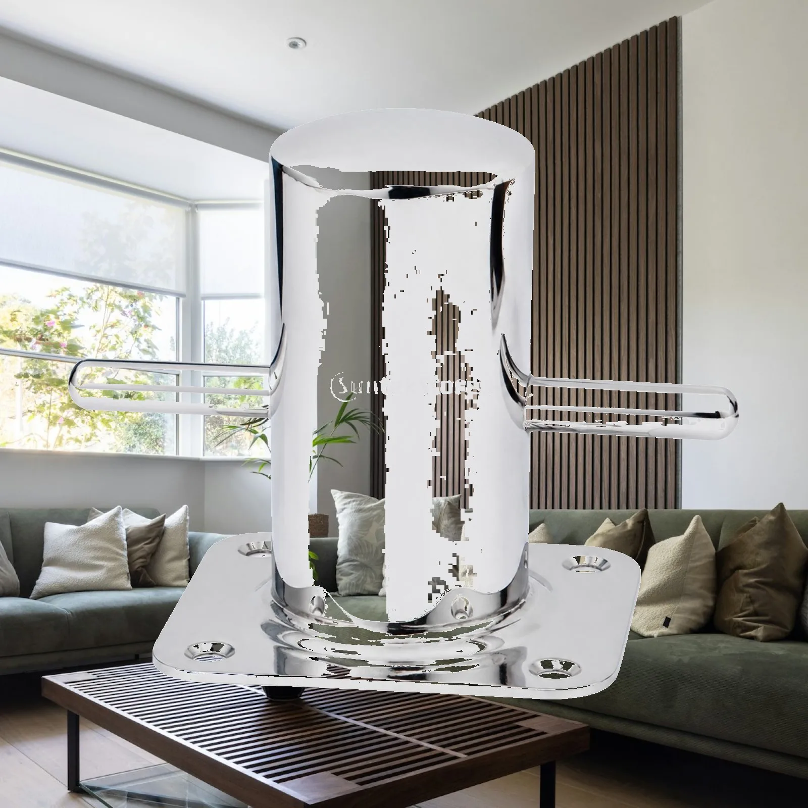 Single-Cross Mooring Bollard Welded 316 Stainless Steel Mooring Bollard Heavy Duty Easy Installation for Boats, Yachts