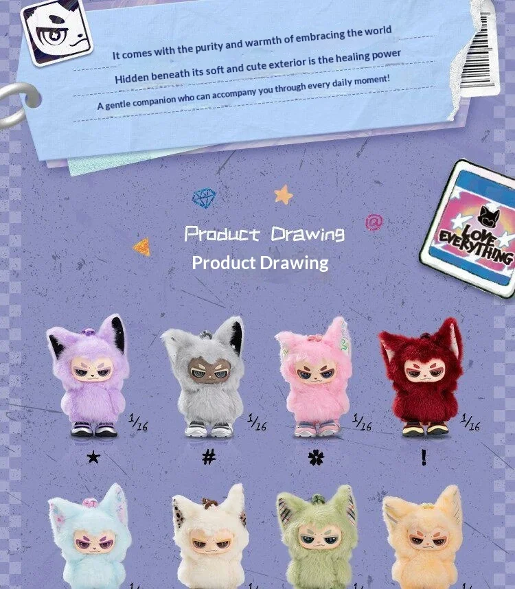 Original YHTOYS Xiao Ao Everything Cute Rules Blind Box Mini Weiche Figur Anhänger Weicher Flauschiger Taschenanhänger Schlüsselanhänger Sammlerstück Geschenk – Detail 2