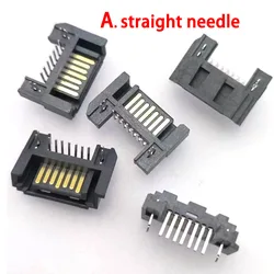5/10Pcs SATA 7-Pin A-Pin SATA 7P 90 Degree Connector Port HDD Interface Receptacle DIP/SMD Type PCB DIY Male Female Chassis