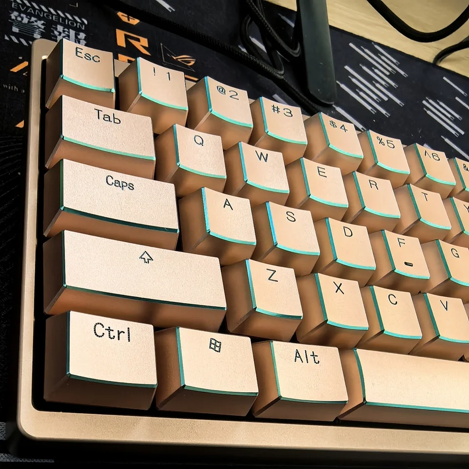 Hi U M Aluminum Alloy Keycaps Set 108/87keys Metal High Light Gold/silver/black Keycaps XDA Artisan Key Cap Mechanical Keyboard