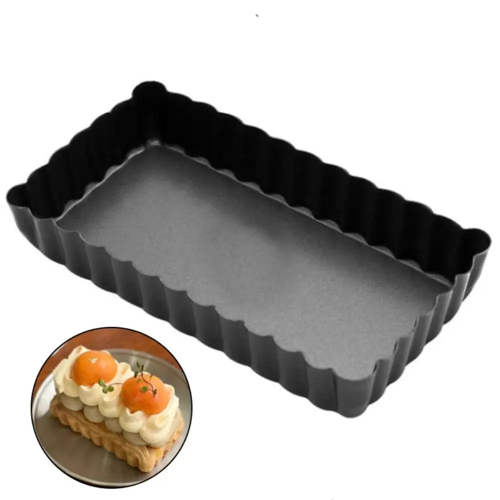 Mini Tart Pan Rectangular Non-Stick Quiche Pan Loose Removable Bottom Tart Pan Pie Pizza Cake Mold Bakeware