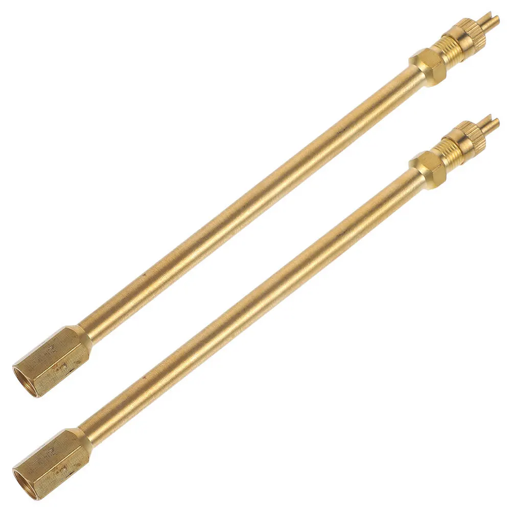 

Air Valve Extension for Tires Inflatable Mouth Metal Stem Extenders Pole Golden Electric Scooter