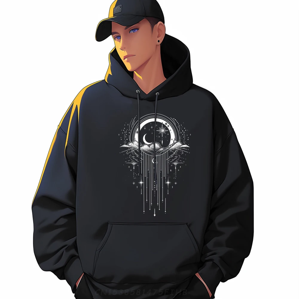 

Hoodies Celestial Harmony Sun And Moon Hoodies Labor Day Hip Hop Summer Long Sleeve Crew Neck Female Hoodies Summer