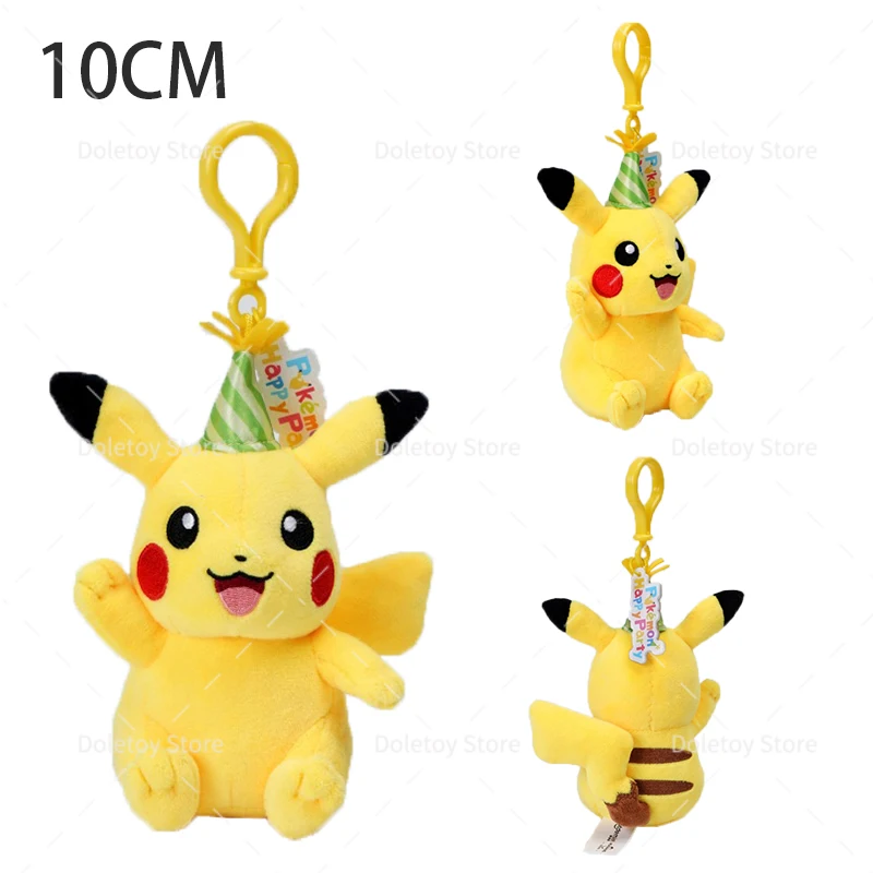 New Pokemon Plush Toy Anime Figures Pikachu Eevee Sylveon Mbreon Snorlax Psyduck Pokemon Keychain Doll Bag Pendant Gift for Kids