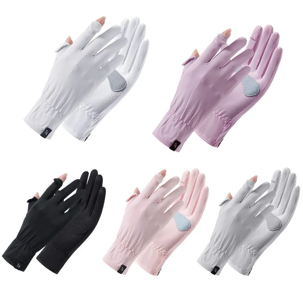 Fashion Anti-UV Sunscreen Gloves Breathable Non Slip Gloves Touch Screen Thin Mittens Women