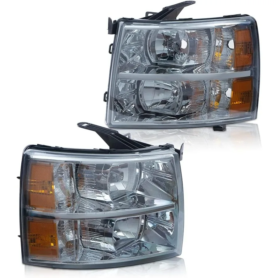 

Фара в сборе, совместимая с Chevy Silverado 1500 20072013 2500 3500 2500HD 3500HD 20072014, фара, бампер, 2 упаковки, дымчатый