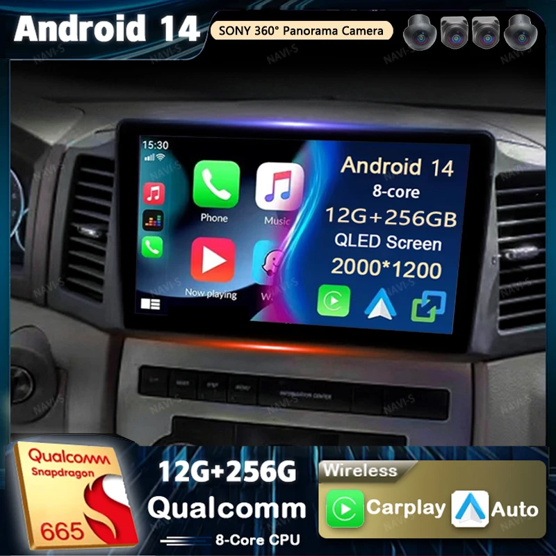 

Android 14 для Jeep Grand Cherokee 2004-2007 LHD 2K QLED Android автомобильное радио мультимедийный видеоплеер BT AI голосовой CarPlay 4G стерео