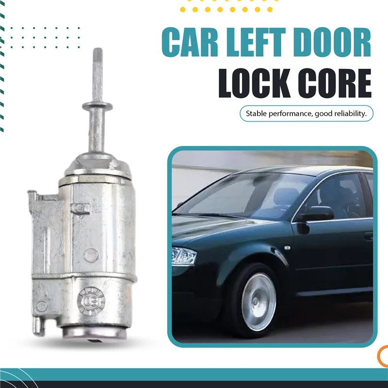 مجموعة برميل قفل الباب الأيسر للسيارة مع مفاتيح قفل باب السيارة اسطوانة Foraudi A6 1999-2010