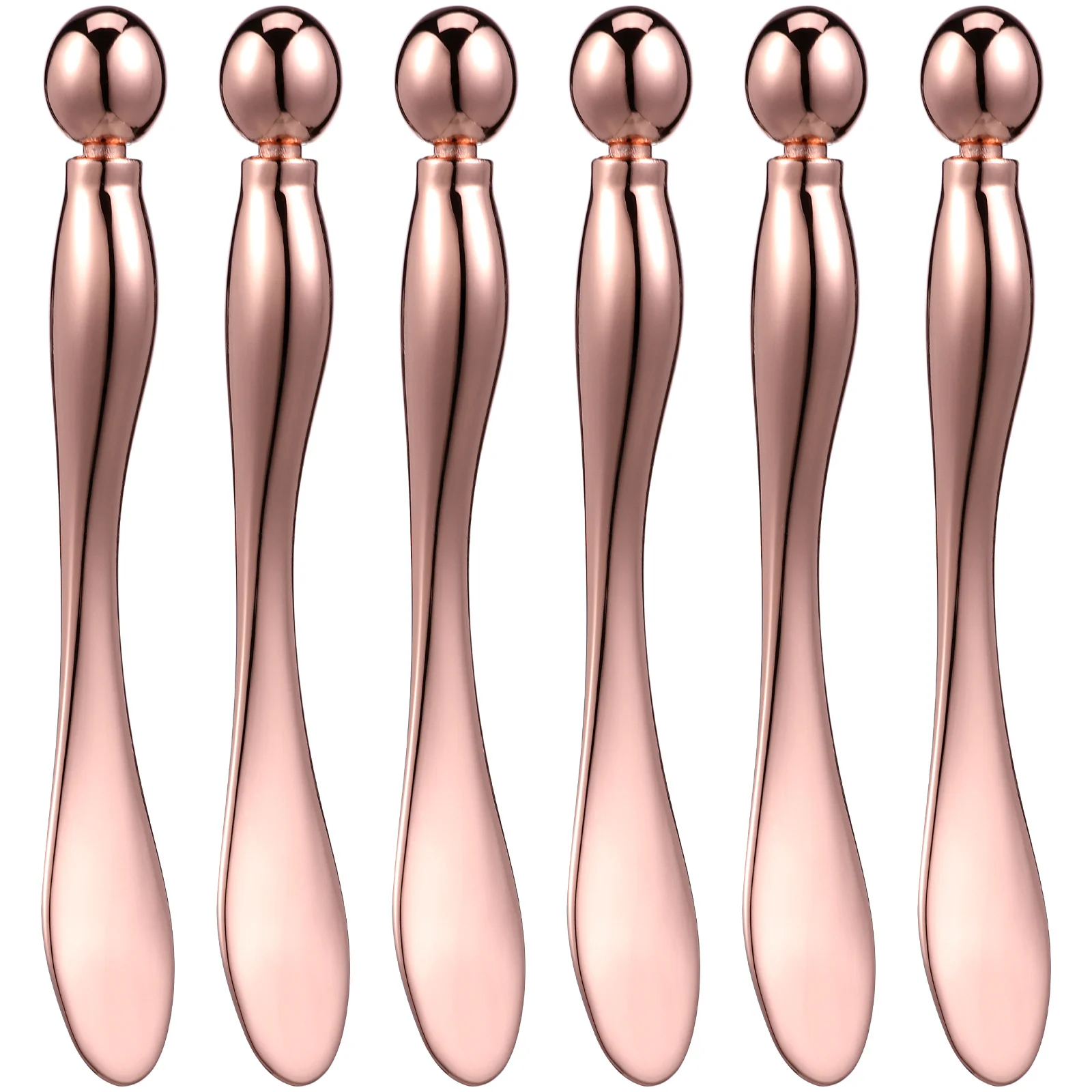 6-teiliges Augencreme-Applikator aus Metall, Augenroller, Massagegerät, Zauberstab, Gesichtsmassagegerät zur Reduzierung von Augen, Gesicht, Schwellungen, Hautpflege-Werkzeuge